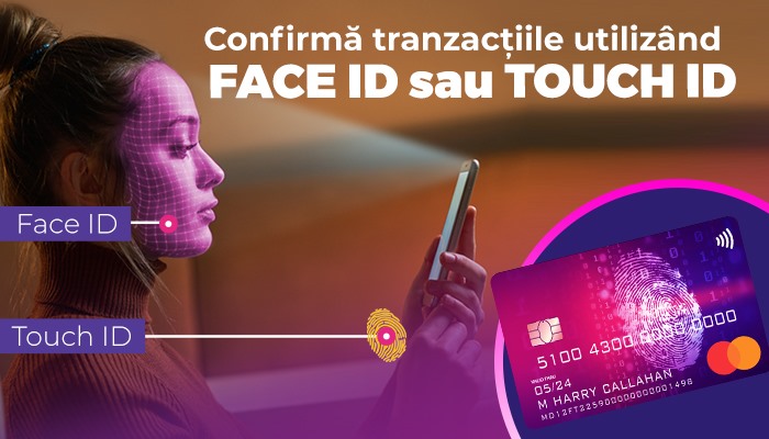 Подтверждение переводов при помощи биометрии на Clickpay.md